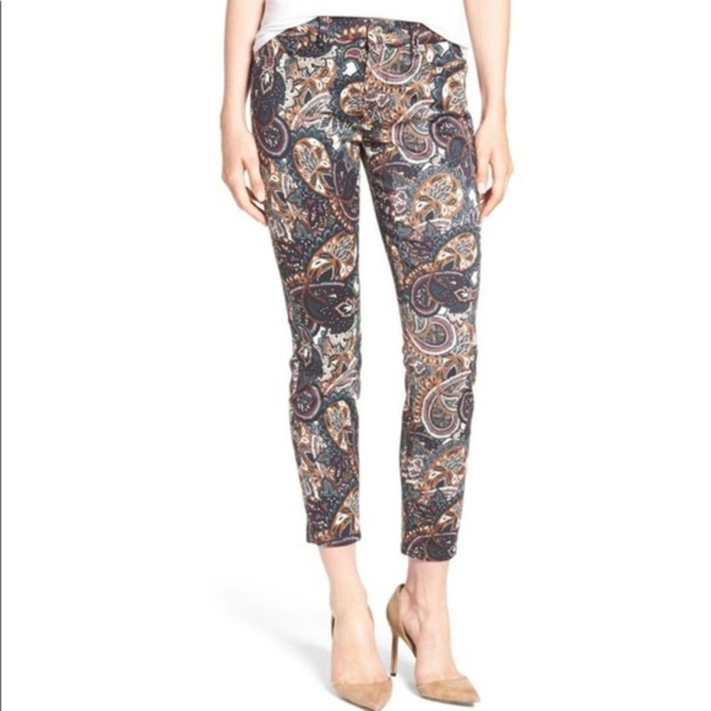 💛 7 For All Mankind Paisley Print Skinny Jeans 26